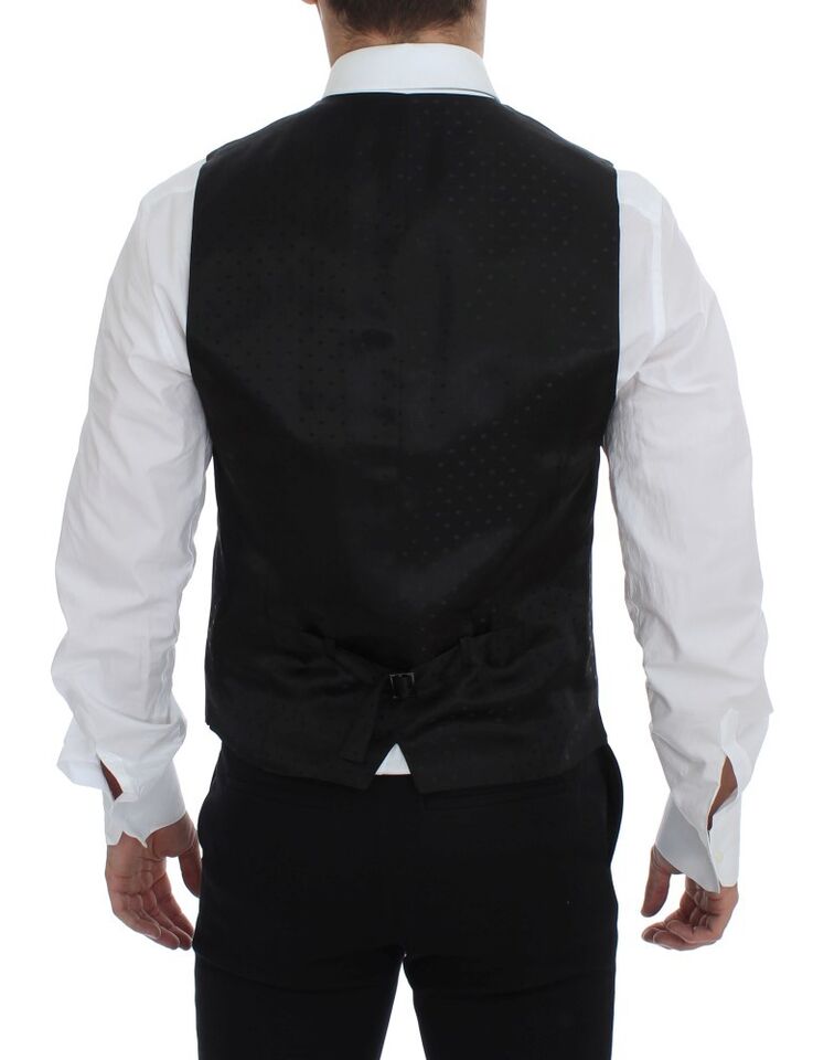 Dolce &amp; Gabbana Gray Wool Formal Dress Vest Gilet Weste