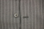 Dolce &amp; Gabbana Gray Striped Wool Logo Vest Gilet Weste