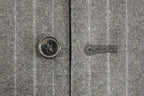 Dolce &amp; Gabbana Gray Striped Wool Logo Vest Gilet Weste