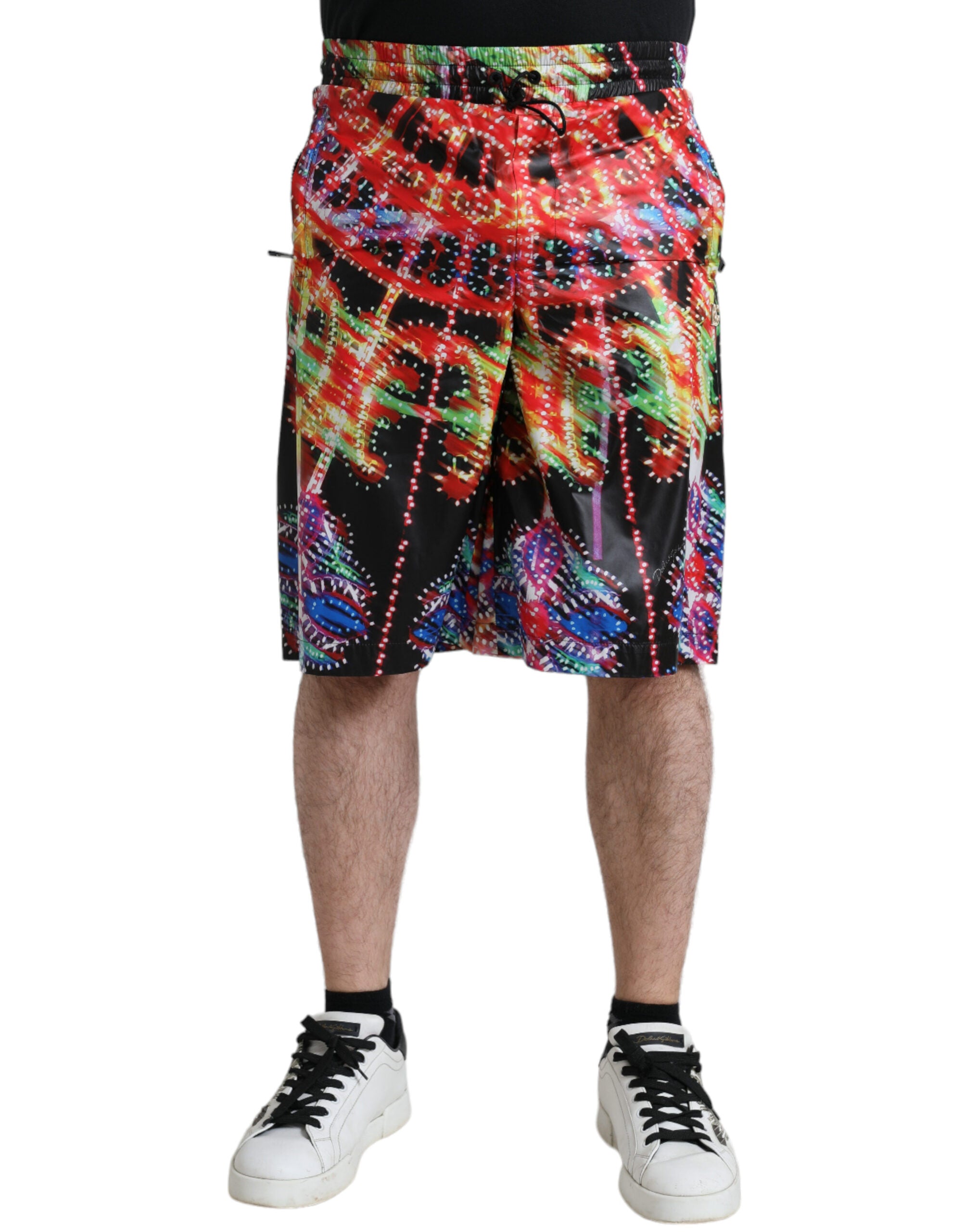 Dolce &amp; Gabbana Multicolor Luminarie Print Men's Bermuda Shorts