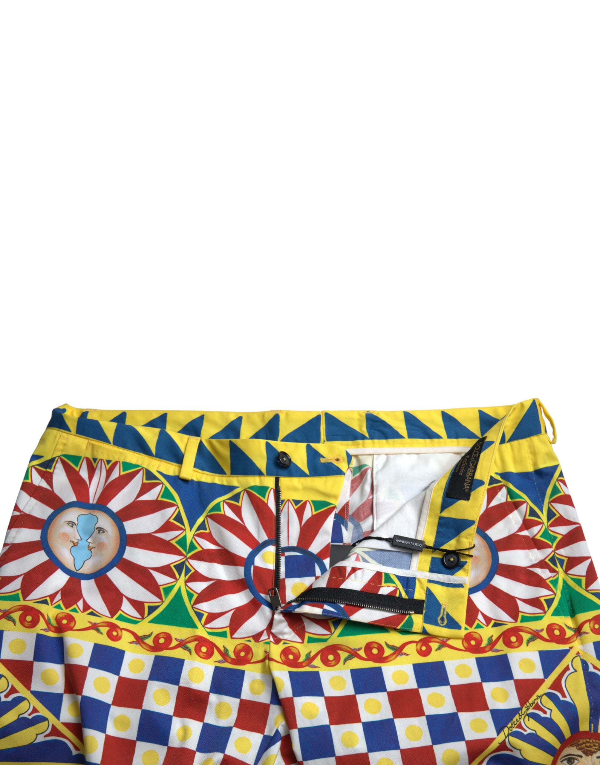 Dolce &amp; Gabbana Multicolor Carretto Print Men's Bermuda Shorts