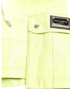Dolce &amp; Gabbana Light Green Cotton Men Cargo Bermuda Shorts