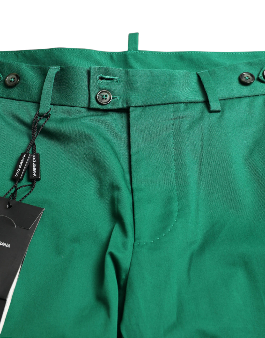 Dolce &amp; Gabbana Deep Green Cotton Stretch Men Bermuda Shorts