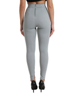 Dolce &amp; Gabbana Gray Nylon Slim Trouser Pants