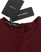 Dolce &amp; Gabbana Red 3/4 sleeve silk blouse