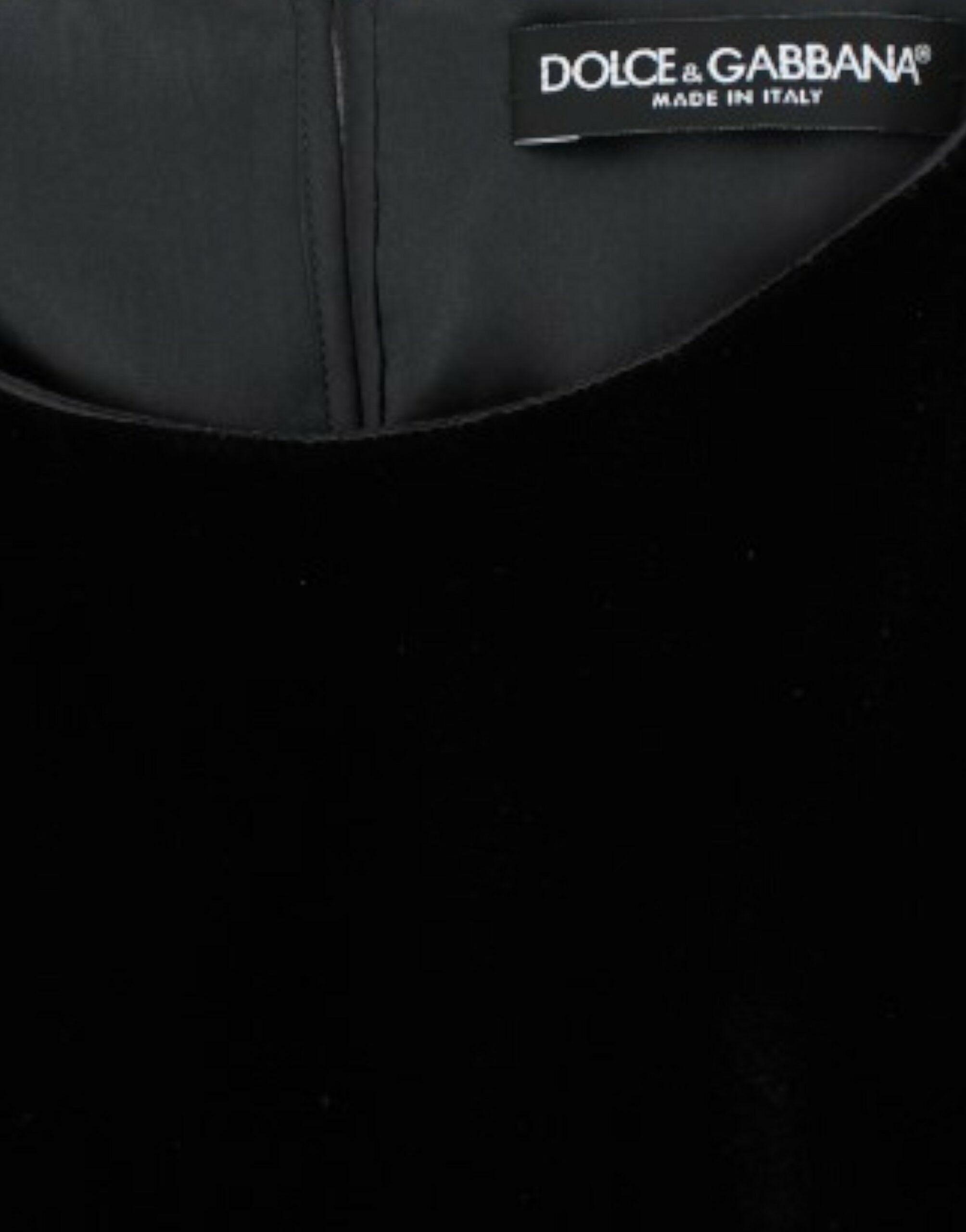Dolce &amp; Gabbana Black velvet shortsleeved blouse