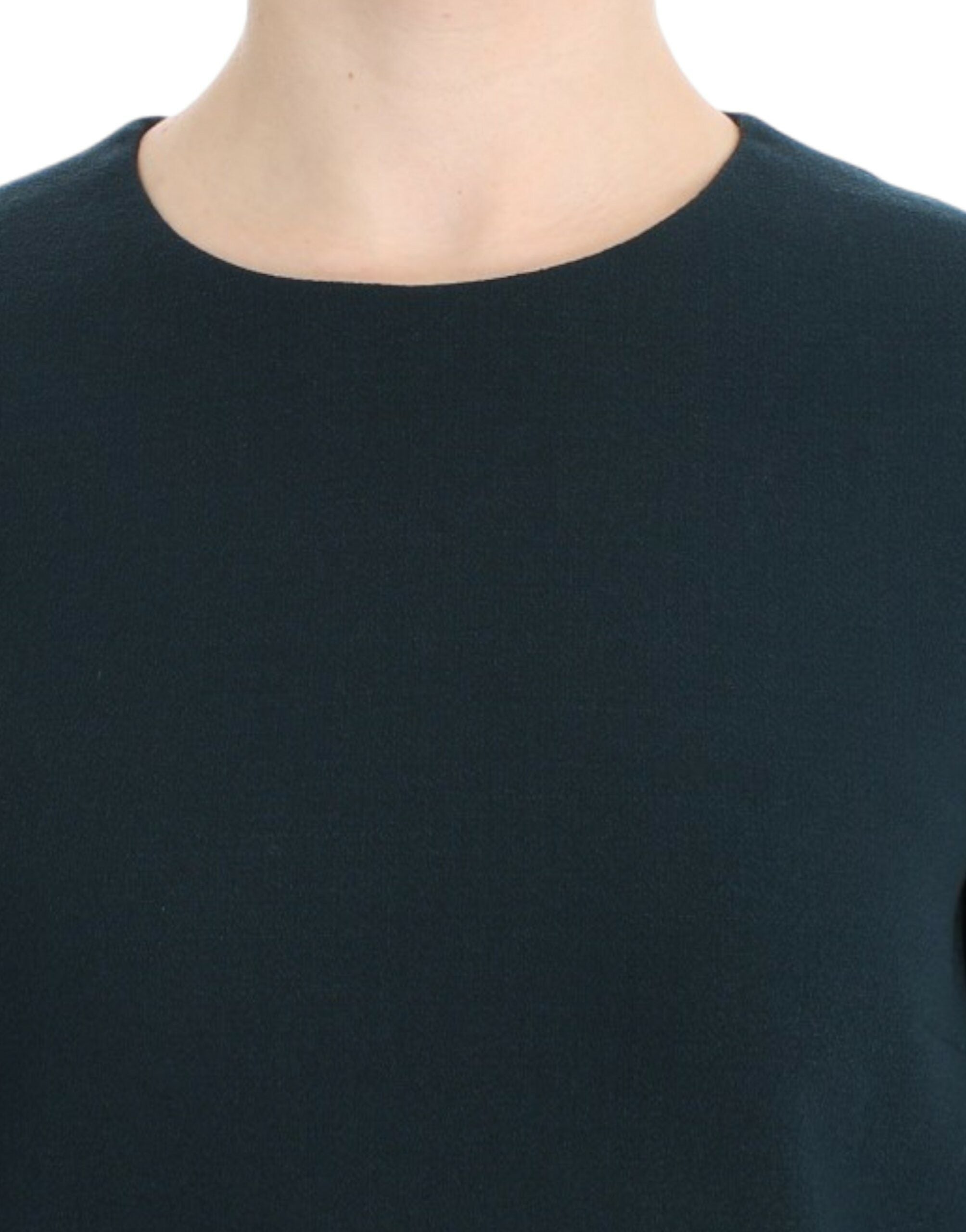 Dolce &amp; Gabbana Green 3/4 sleeve wool blouse