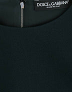 Dolce &amp; Gabbana Green 3/4 sleeve wool blouse