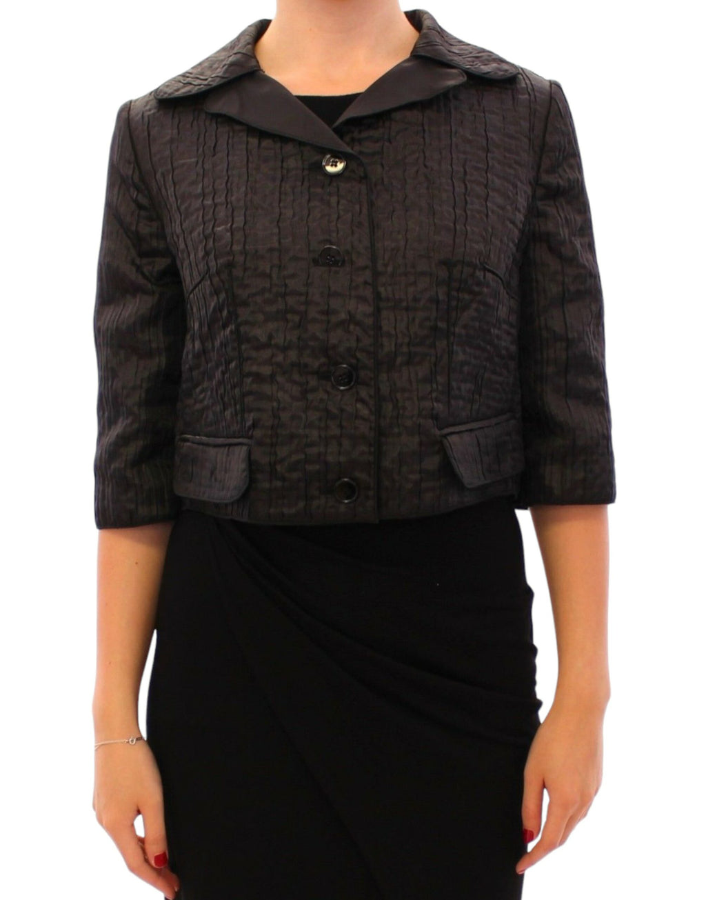 Dolce &amp; Gabbana Black Short Bolero Shrug Jacket Coat