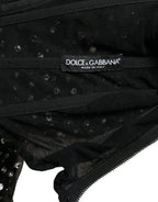 Dolce &amp; Gabbana Black Crystal Embellished A-line Gown Dress