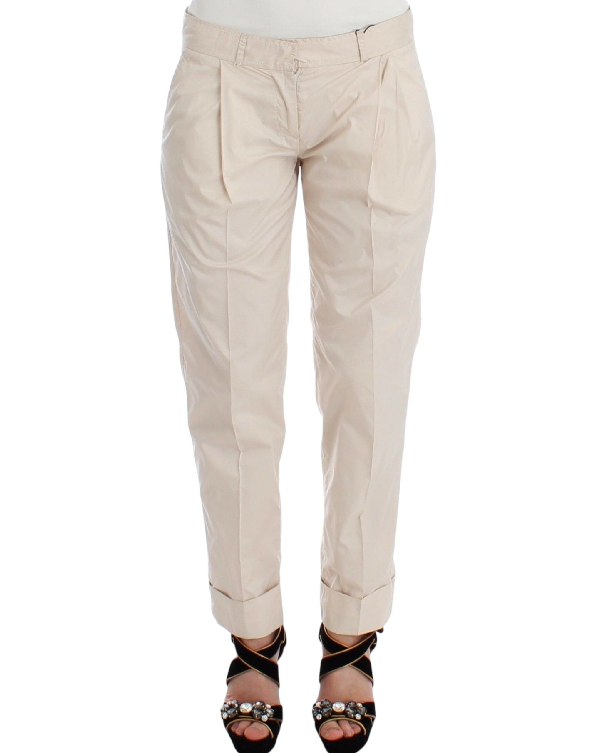 Ermanno Scervino Beige Chinos Casual Dress Pants Khaki