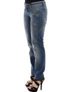 Ermanno Scervino Blue Slim Jeans Denim Pants Straight Stretch