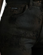 Dolce &amp; Gabbana Brown BOYFRIEND Mid Waist Cotton Denim Jeans