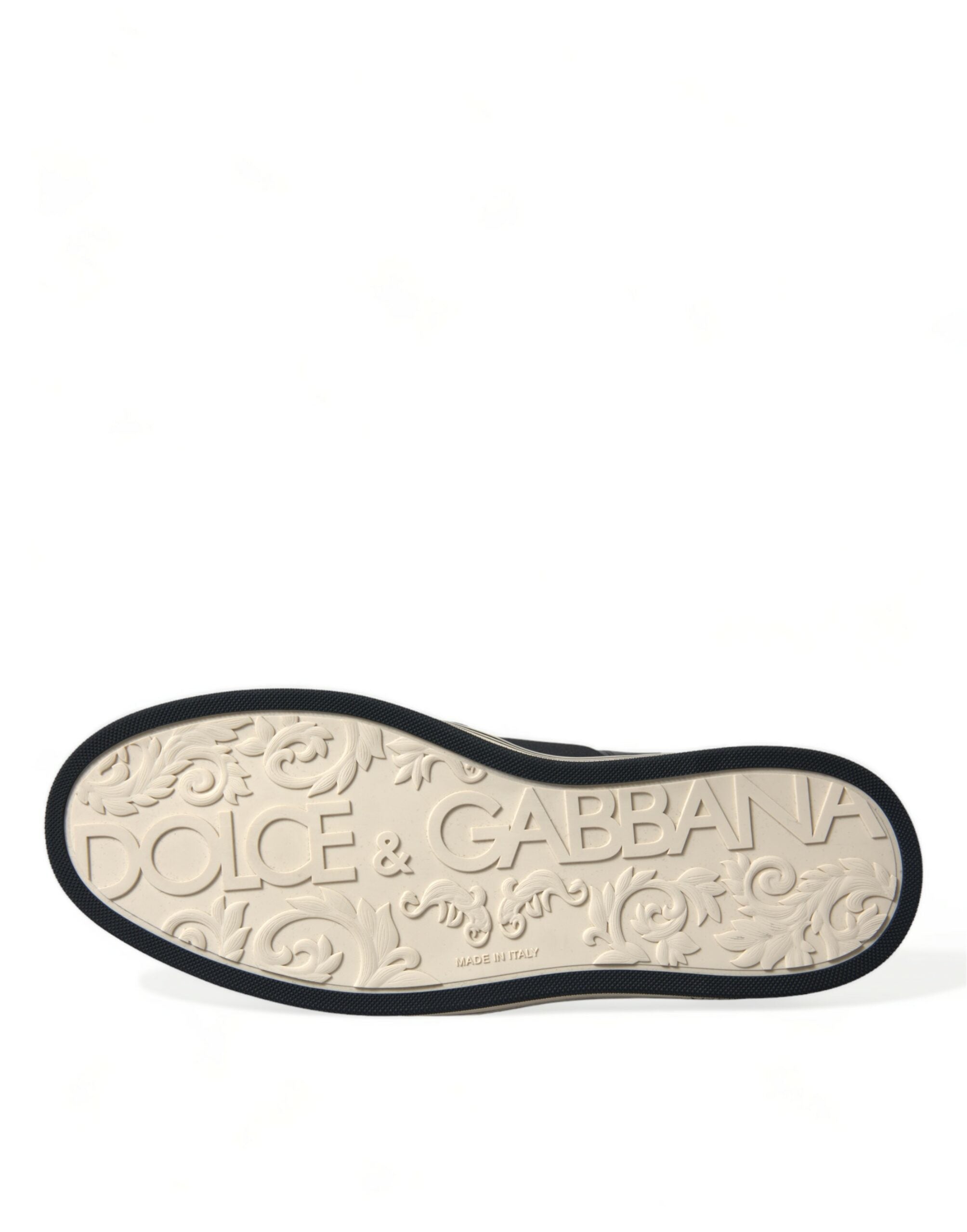 Dolce &amp; Gabbana Black Croc Exotic Leather Sneakers Shoes