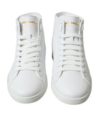Dolce &amp; Gabbana White Saint Tropez High Top Men Sneakers Shoes