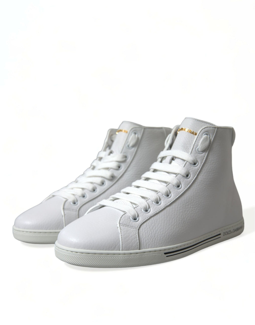 Dolce &amp; Gabbana White Saint Tropez High Top Men Sneakers Shoes