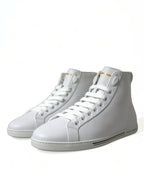Dolce &amp; Gabbana White Saint Tropez High Top Men Sneakers Shoes