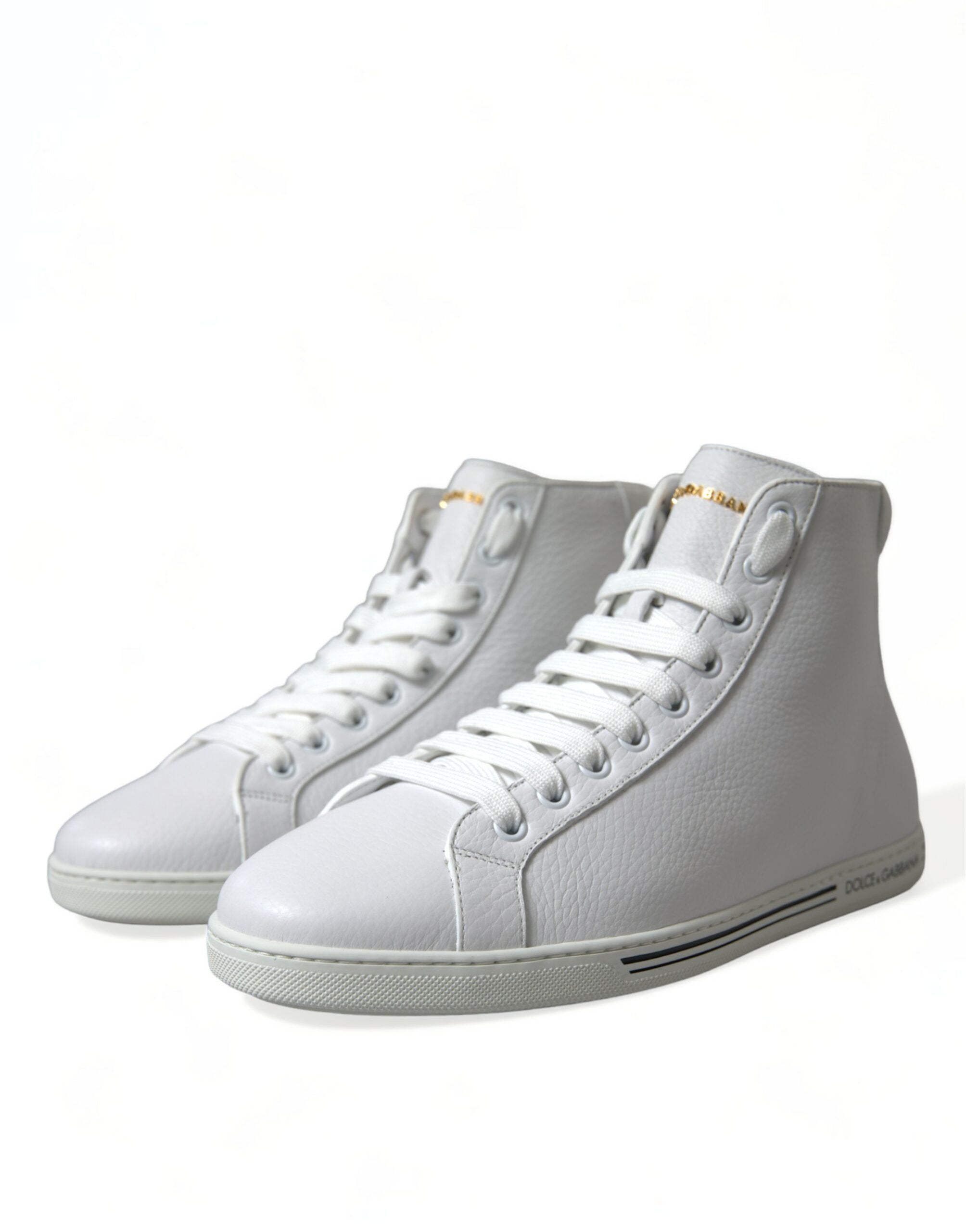 Dolce &amp; Gabbana White Saint Tropez High Top Men Sneakers Shoes