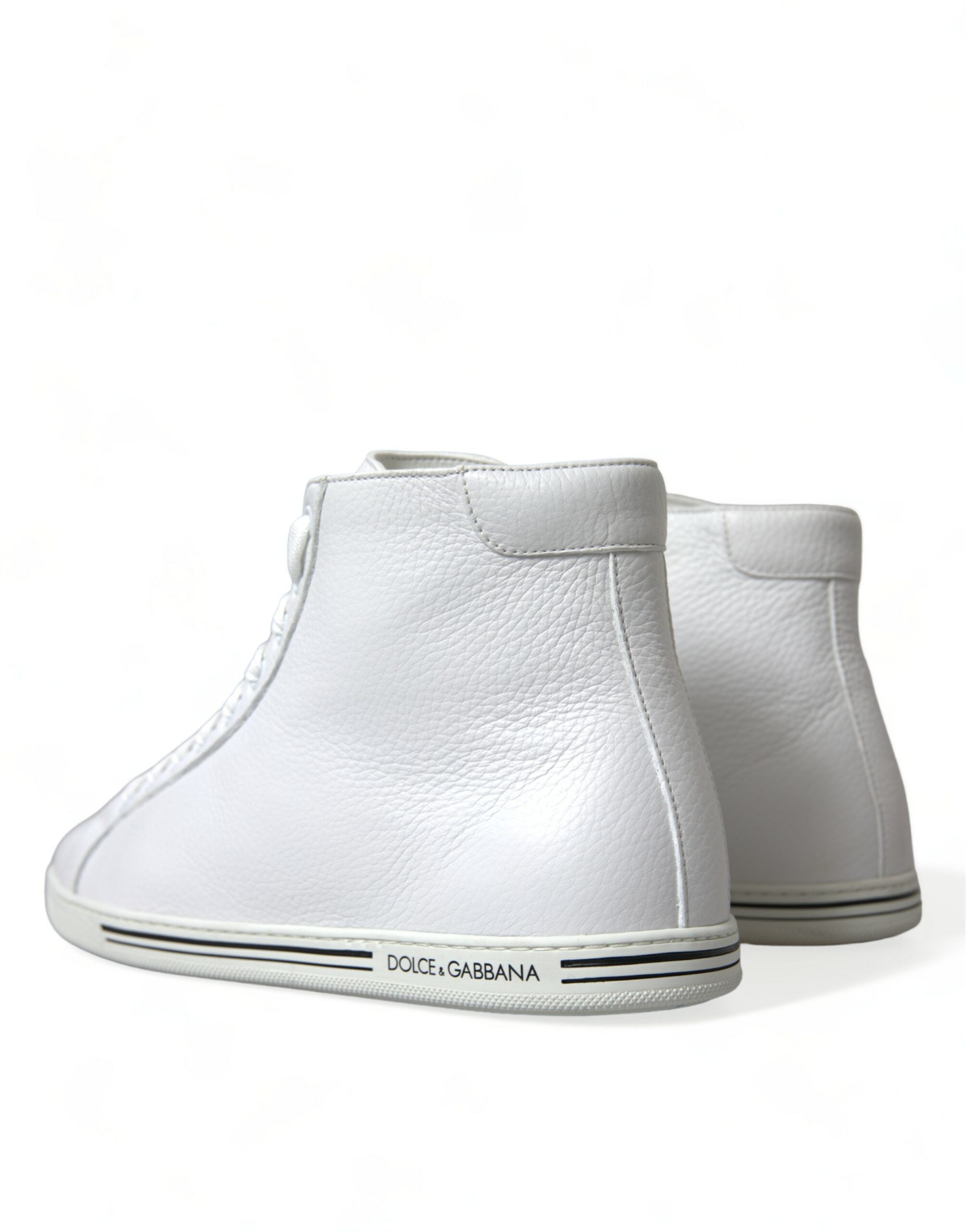 Dolce &amp; Gabbana White Saint Tropez High Top Men Sneakers Shoes