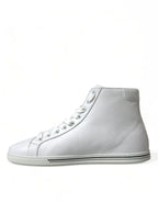 Dolce &amp; Gabbana White Saint Tropez High Top Men Sneakers Shoes