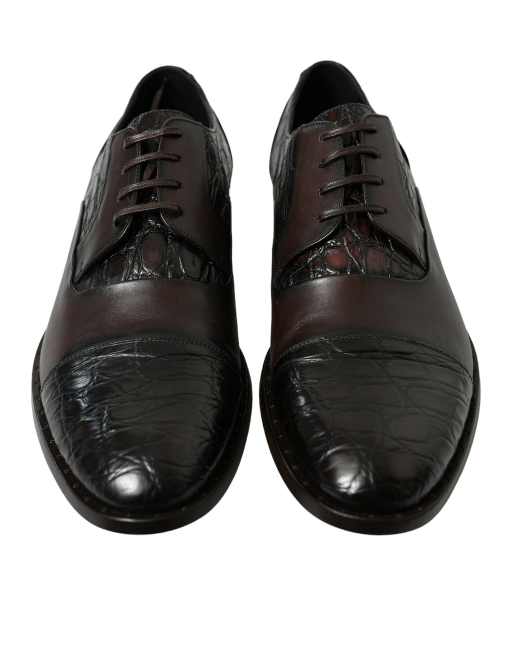 Dolce &amp; Gabbana Brown Exotic Leather Formal Men Dress Shoes