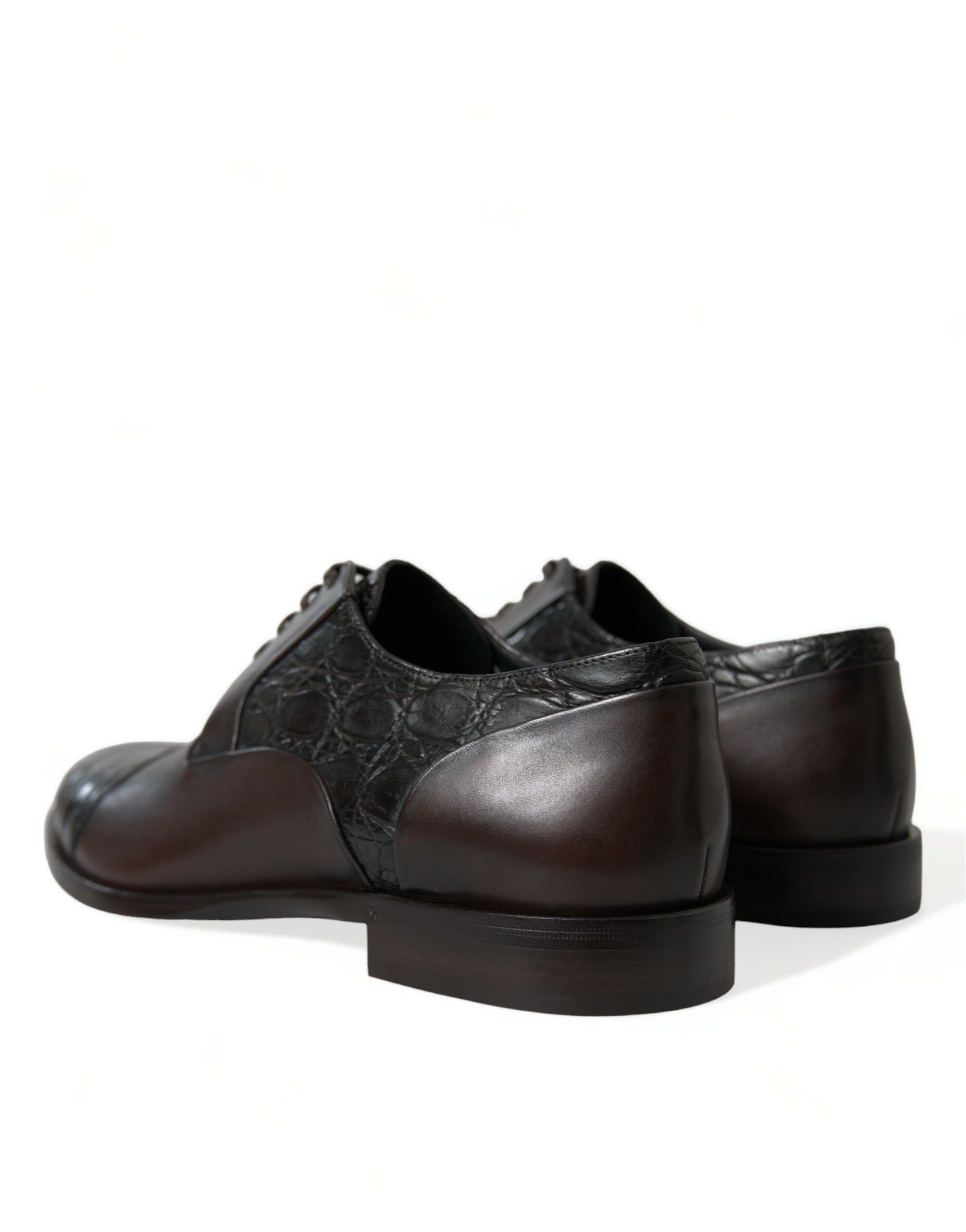 Dolce &amp; Gabbana Brown Exotic Leather Formal Men Dress Shoes