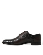 Dolce &amp; Gabbana Brown Exotic Leather Formal Men Dress Shoes