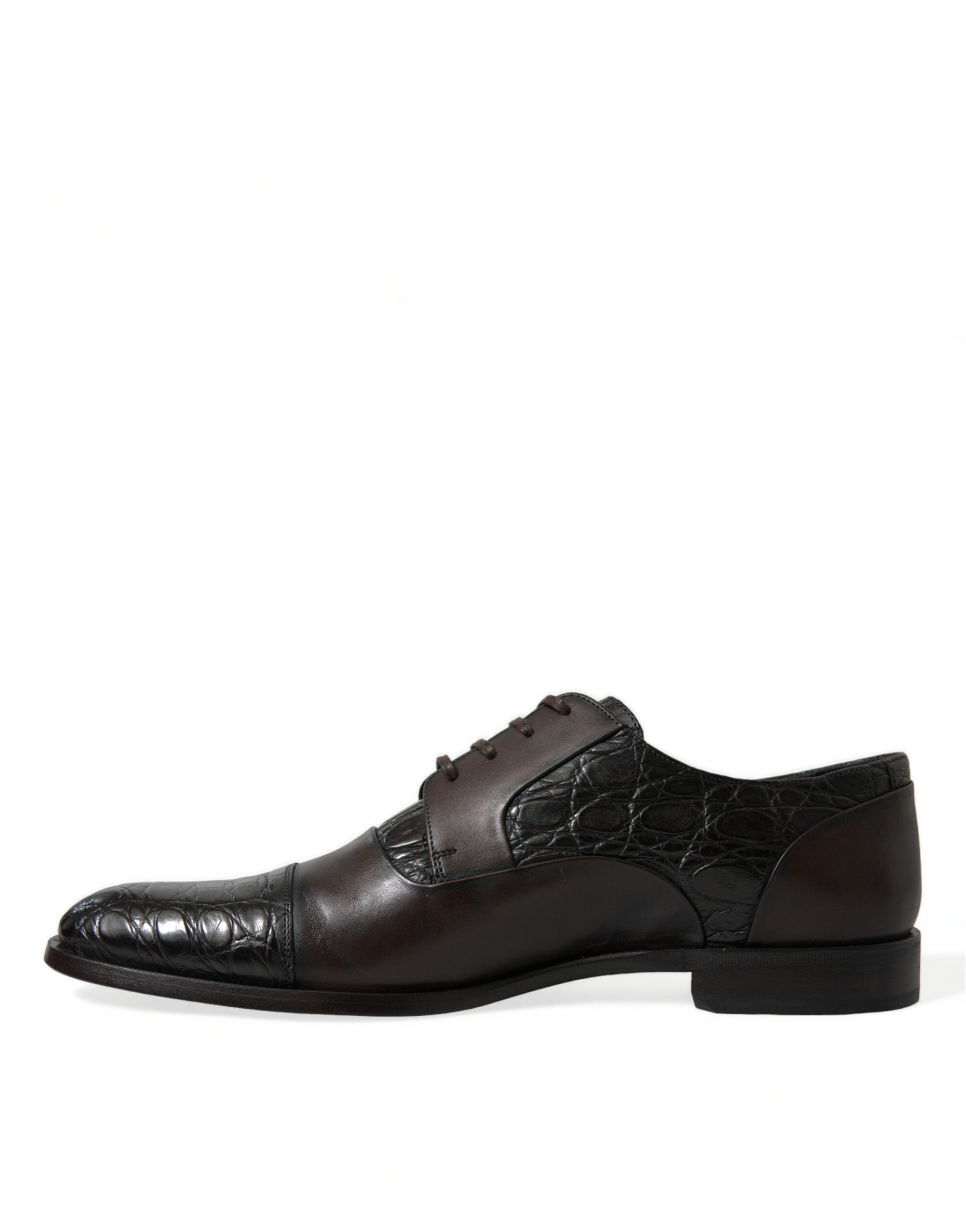 Dolce &amp; Gabbana Brown Exotic Leather Formal Men Dress Shoes