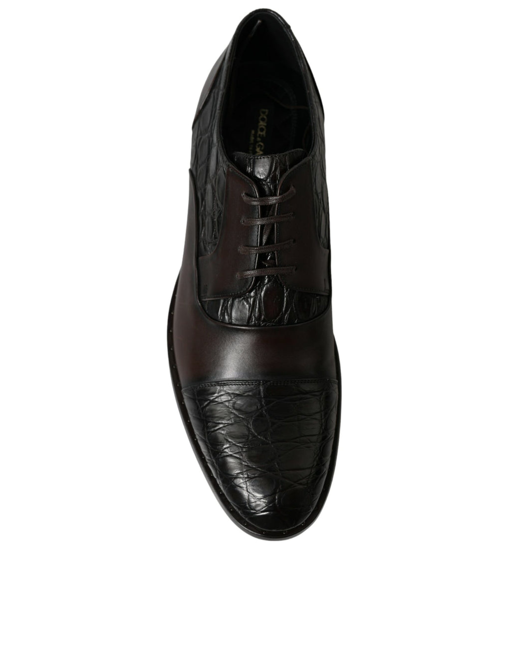 Dolce &amp; Gabbana Brown Exotic Leather Formal Men Dress Shoes