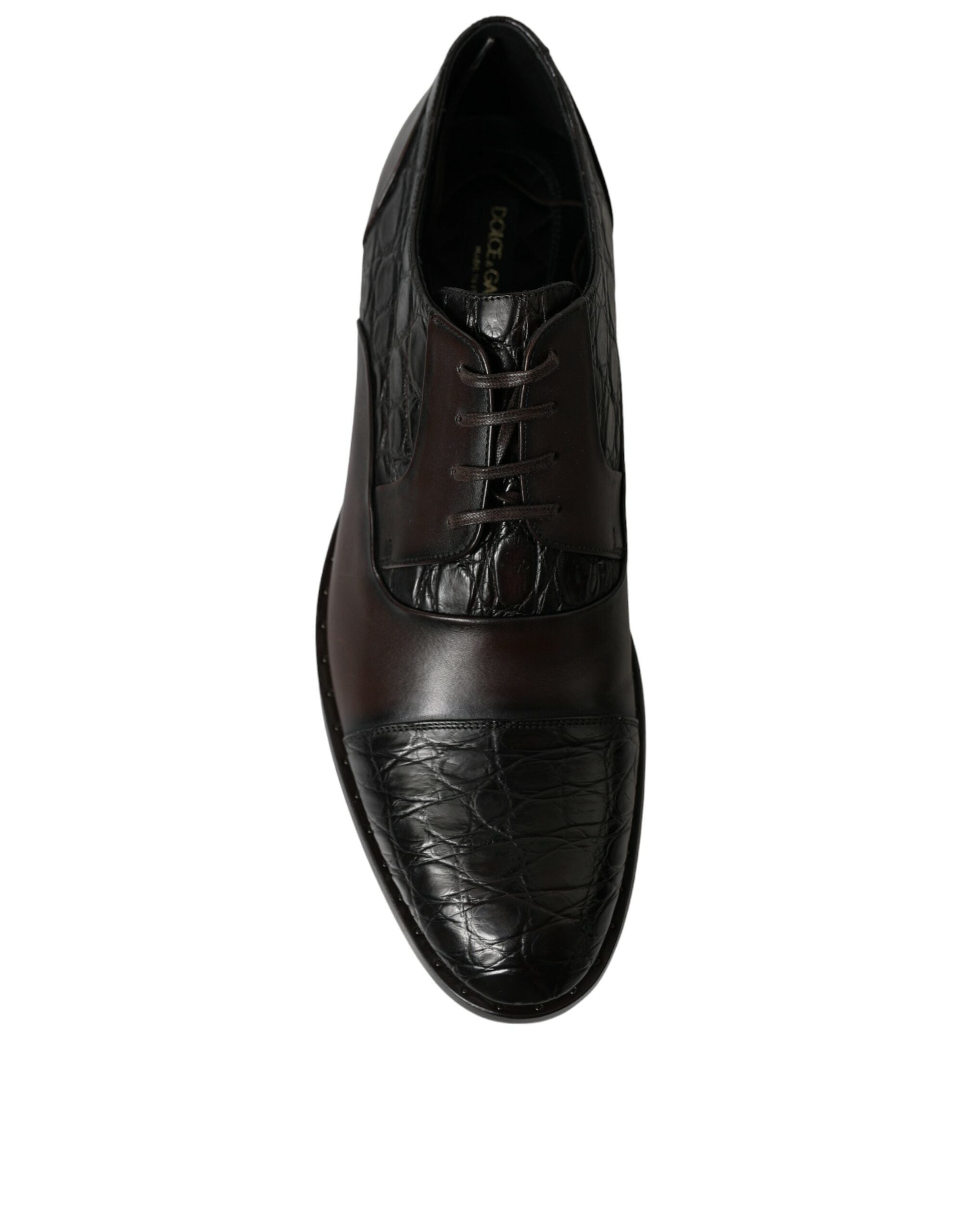 Dolce &amp; Gabbana Brown Exotic Leather Formal Men Dress Shoes