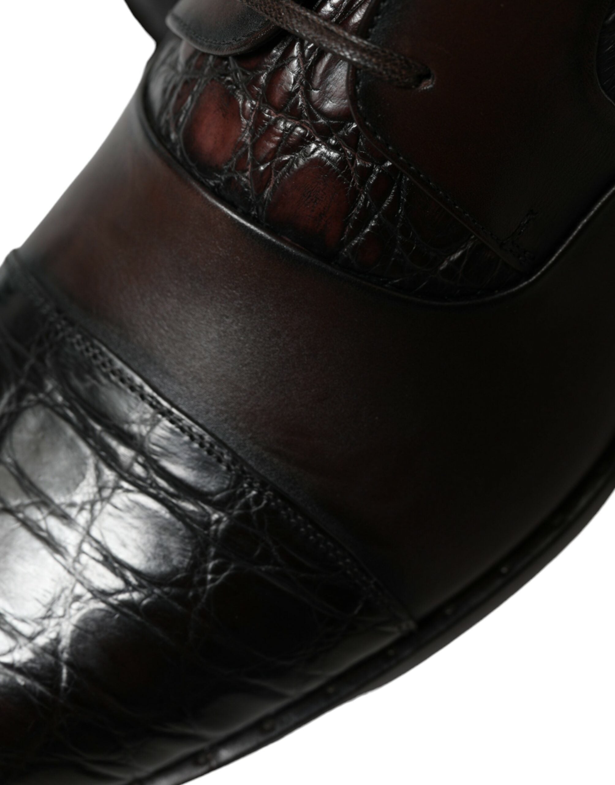 Dolce &amp; Gabbana Brown Exotic Leather Formal Men Dress Shoes