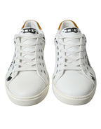 Dolce &amp; Gabbana White Leather LOVE Milano Men Sneakers Shoes