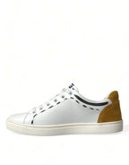 Dolce &amp; Gabbana White Leather LOVE Milano Men Sneakers Shoes