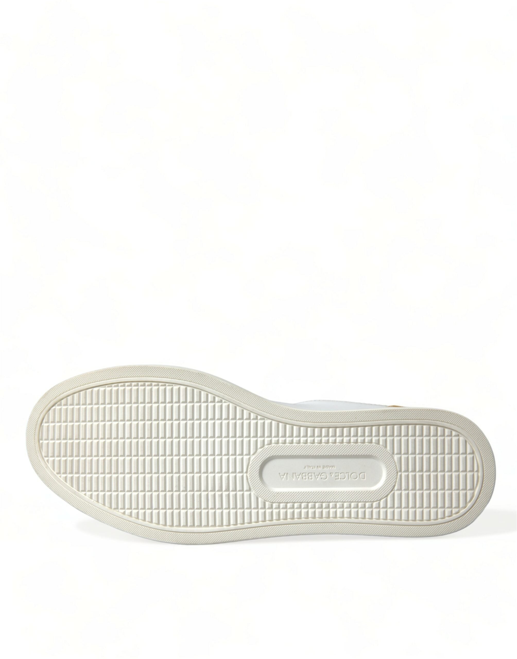 Dolce &amp; Gabbana White Leather LOVE Milano Men Sneakers Shoes