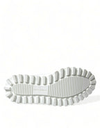 Dolce &amp; Gabbana White Vulcano Trekking Ankle Boots Shoes