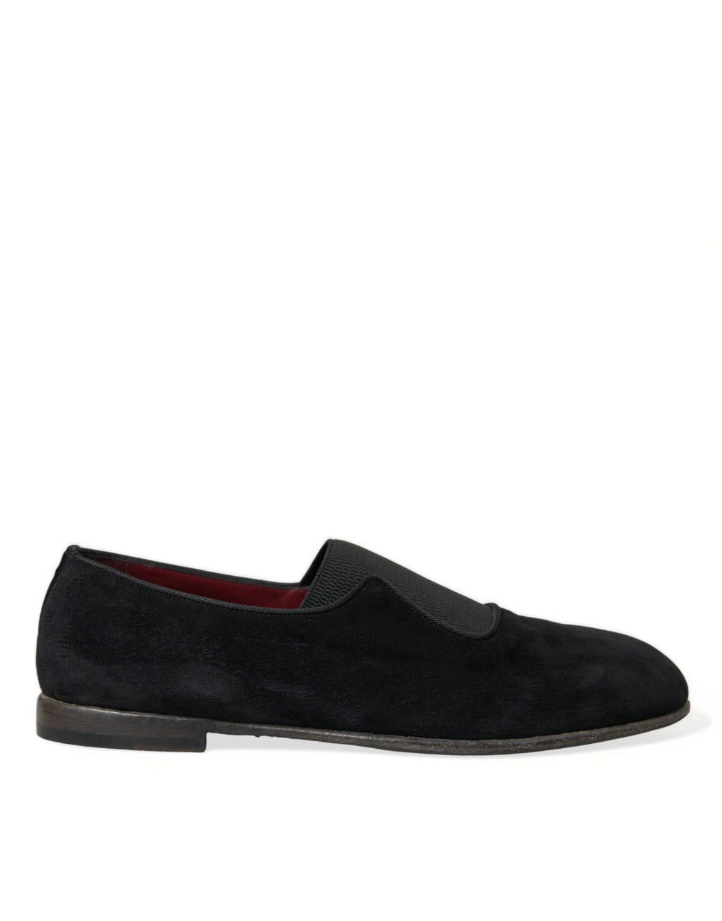 Dolce &amp; Gabbana Black RUNWAY Velor AMALFI Loafers Shoes