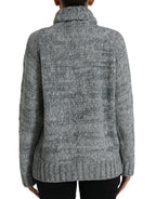Dolce &amp; Gabbana Gray Cashmere Turtle Neck Pullover Sweater