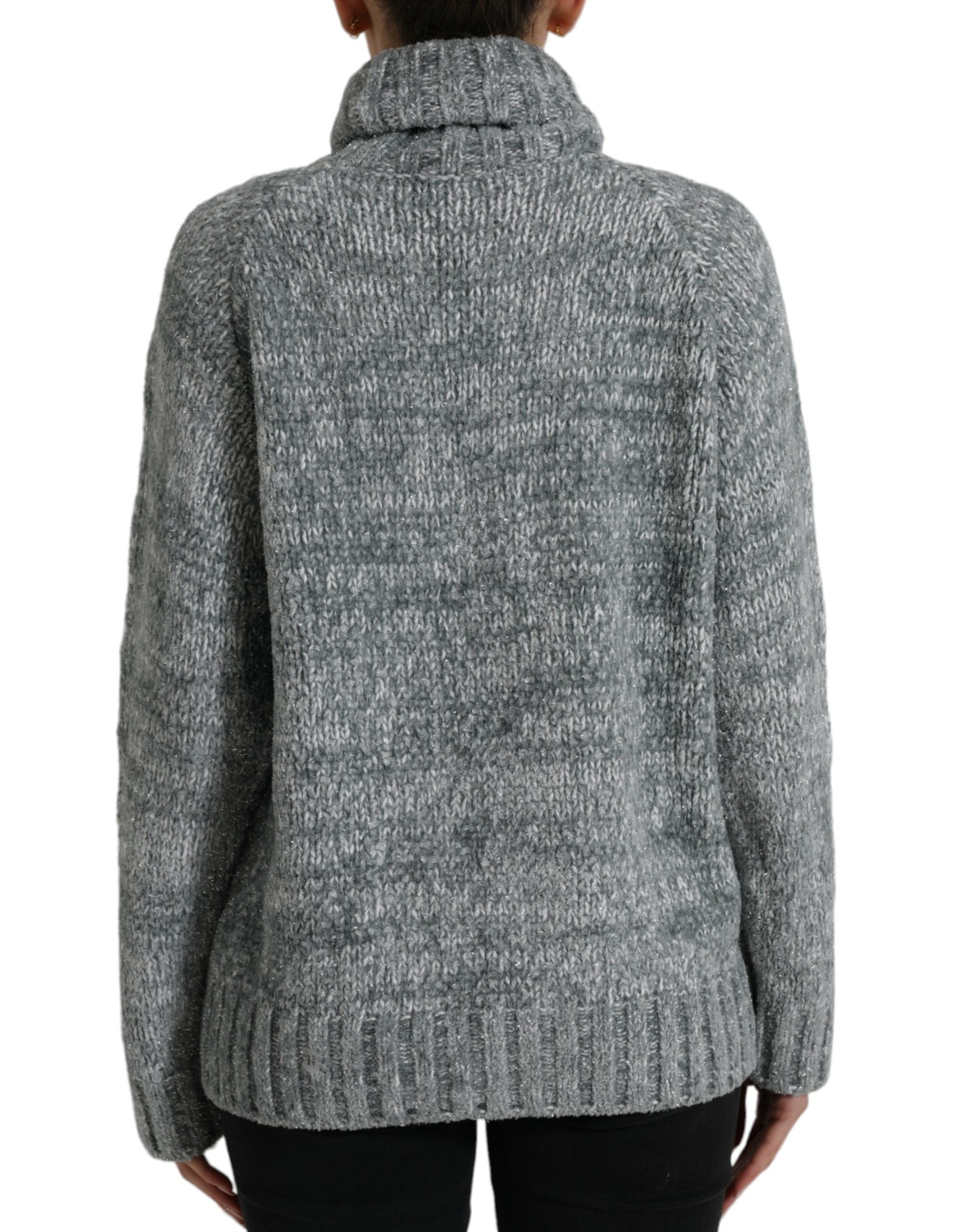 Dolce &amp; Gabbana Gray Cashmere Turtle Neck Pullover Sweater