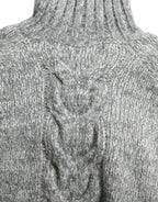 Dolce &amp; Gabbana Gray Cashmere Turtle Neck Pullover Sweater