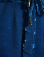 Dolce &amp; Gabbana Blue Logo Cotton Jogger Sweatpants Pants