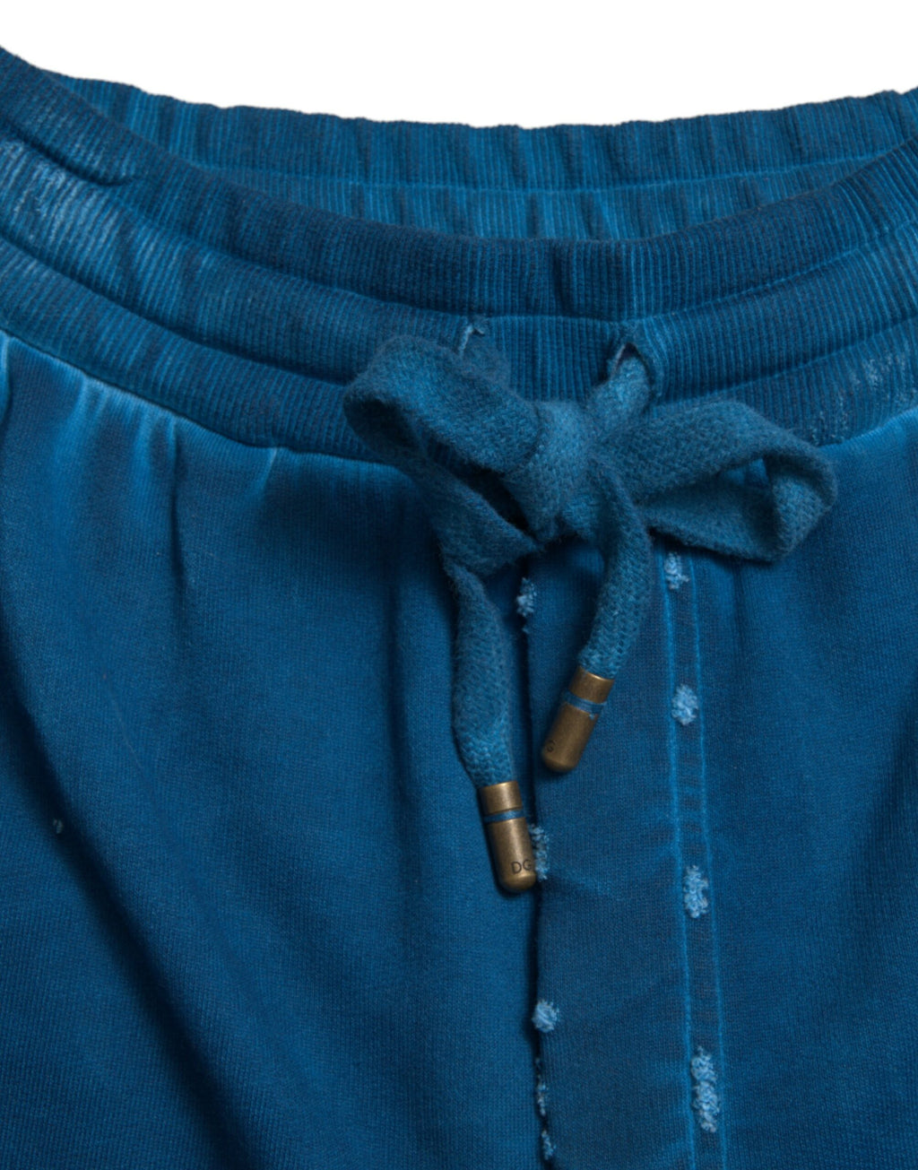 Dolce &amp; Gabbana Blue Logo Cotton Jogger Sweatpants Pants