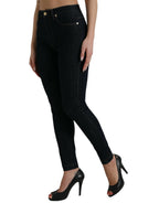 Dolce &amp; Gabbana Blue Cotton Stretch Denim Skinny Jeans