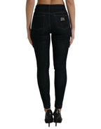 Dolce &amp; Gabbana Blue Cotton Stretch Denim Skinny Jeans
