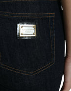 Dolce &amp; Gabbana Blue Cotton Stretch Denim Skinny Jeans