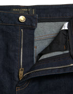 Dolce &amp; Gabbana Blue Cotton Stretch Denim Skinny Jeans