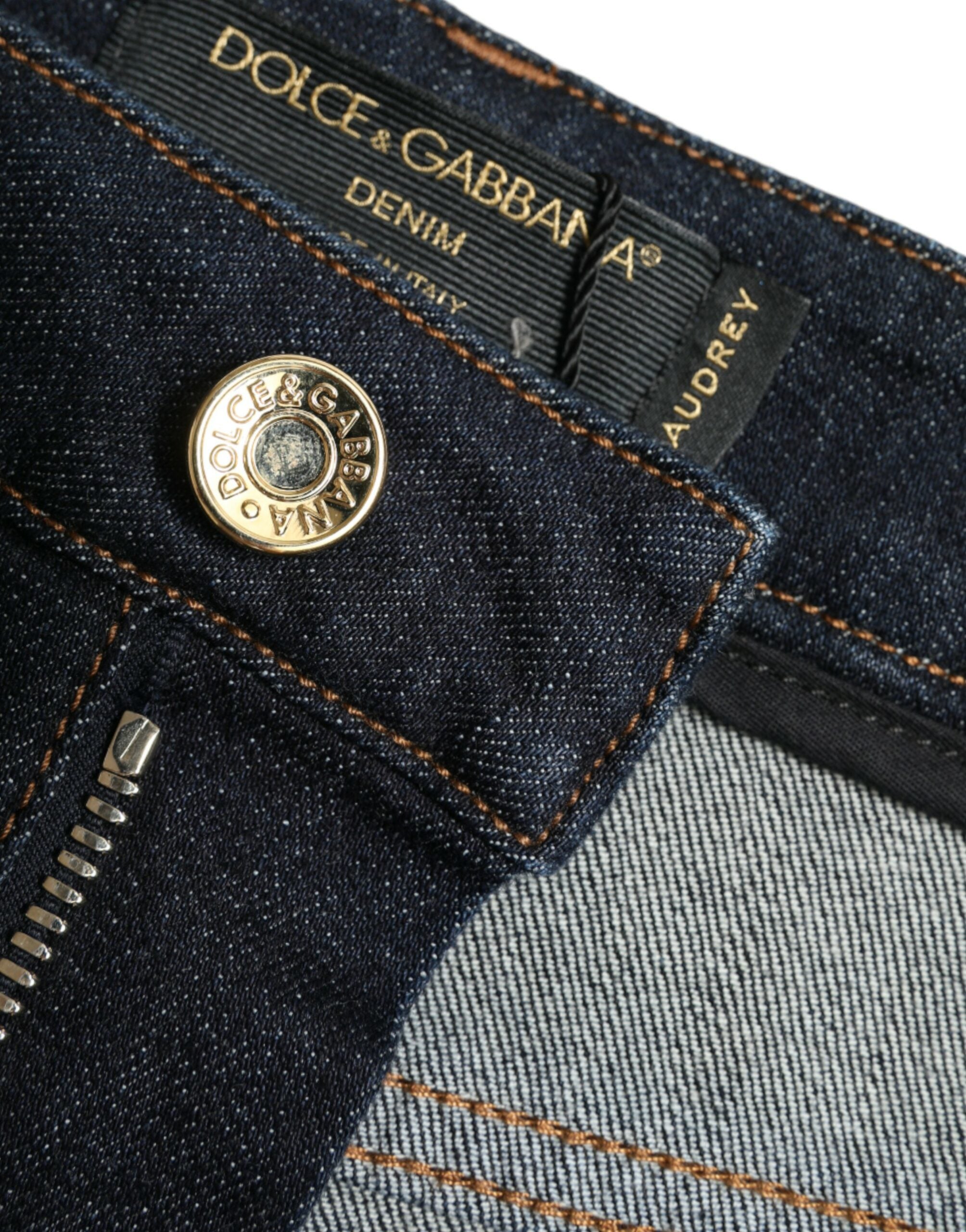 Dolce &amp; Gabbana Blue Cotton Stretch Denim Skinny Jeans