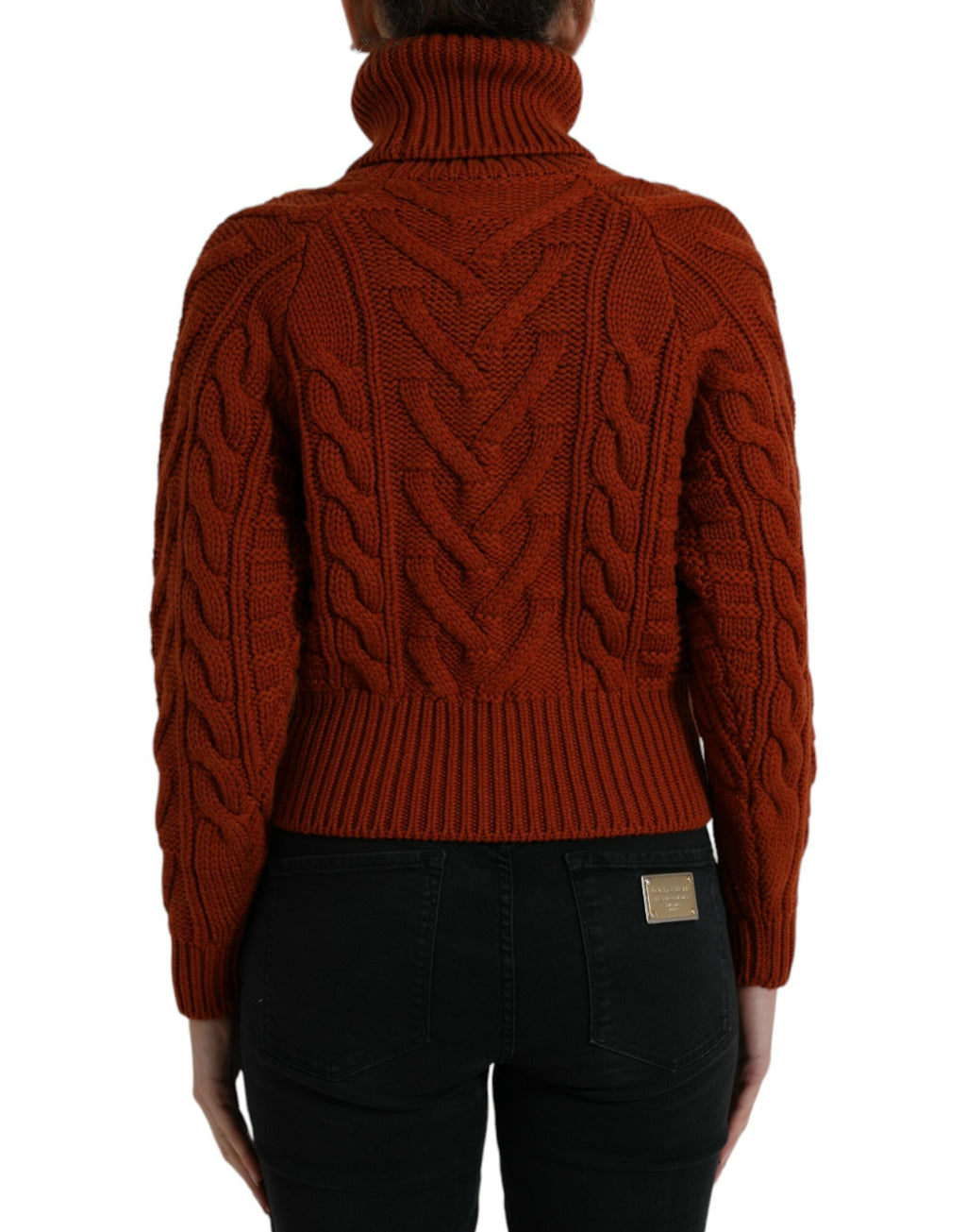 Dolce &amp; Gabbana Brown Wool Knit Turtleneck Pullover Sweater