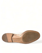 Dolce &amp; Gabbana White Distressed Leather Derby Dress Shoes