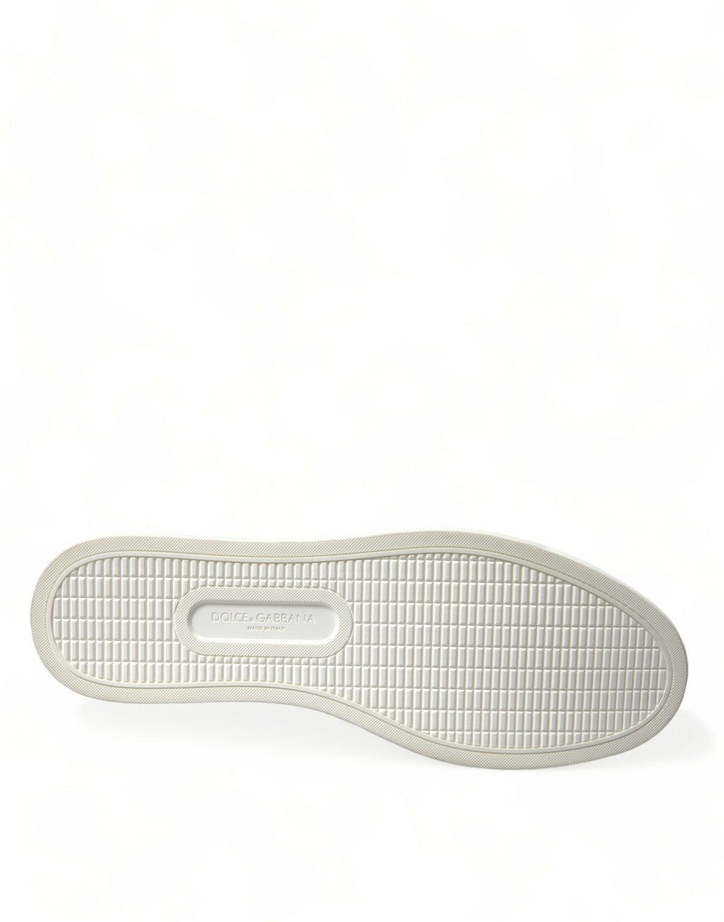 Dolce &amp; Gabbana White Bordeaux Leather Logo Low Top Sneakers Shoes