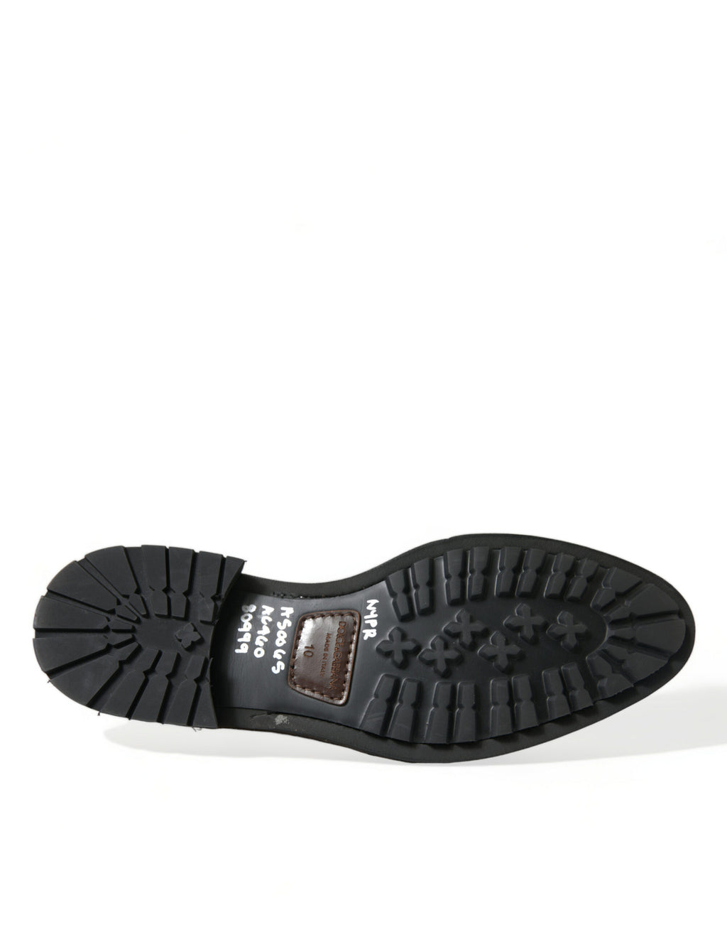 Dolce &amp; Gabbana Black Leather Studded Loafers Dress Shoes